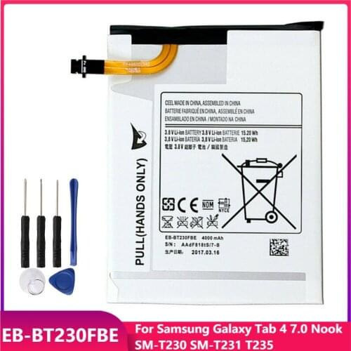 Original Replacement Tablet Battery EB-BT230FBE For Samsung Galaxy Tab 4 7.0 Nook SM-T230 SM-T231 T235 EB-BT230FBU 4000mAh