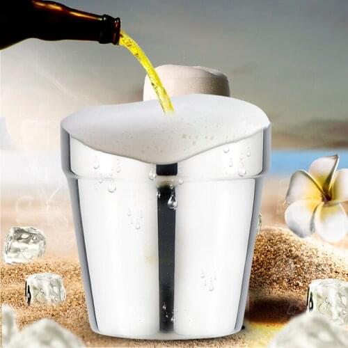 Sanqia 180ML 10pcs/lot Double Wall Stainless Steel Tankard Beer Cup Beer Mug Shatter-proof and Hot Safe Coffee Mug