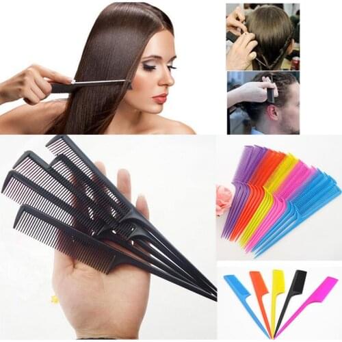 2021 Hot Selling Multicolor Plastic Brush Thin Tip Tail Comb Brush Portable Beauty Makeup Cosmetic Tool Random Color