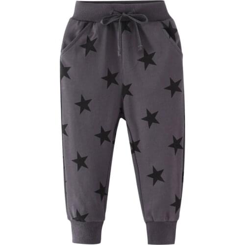 Jumping Meters Boys Trousers Pant With Stars Printed Baby Sweatpants For Boys Girls Autumn Spring Kid Long Sport Pants