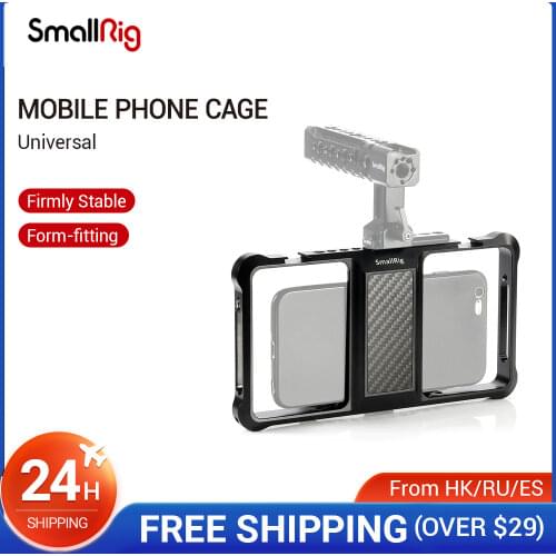 SmallRig Standard Universal Mobile Phone Cage Vloggers Video Shooting Phone Cage Accessories With Cold Shoe Mount -2391