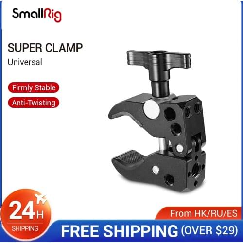 SmallRig 10-55mm Super Clamp With 1/4" and Arri Locating Hole for Nato Rail /Arri Locating Magic Arm/Monitor/Light/Rod - 2220