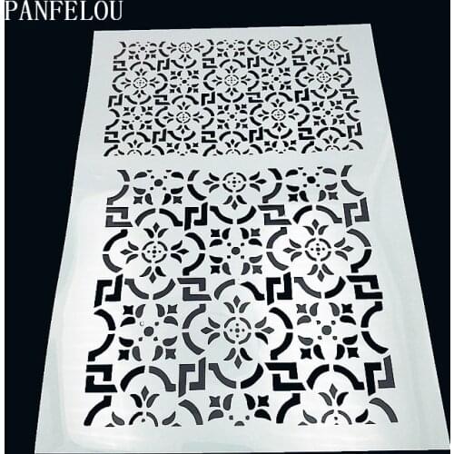 29.5*21cm The Grid fence scrapbook stencils spray plastic mold shield DIY cake hollow Embellishment printing lace ruler