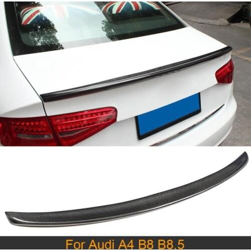 Carbon Fiber Rear Trunk Spoiler Wing For Audi A4 B8 B8.5 2013 - 2016 Not for S4 Car Rear Trunk Boot Lip Wing Spoiler