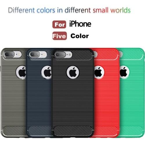 Ultra Thin Shockproof TPU Silicone Case For Iphone XS XR XS Max 7 8 6 6S 5 5S SE Plus Rubber Carbon Fiber Business Cover Case