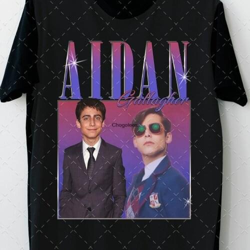 Vintage Aidan Gallagher Umbrella Academy T Shirt Number Five Homage T Shirt