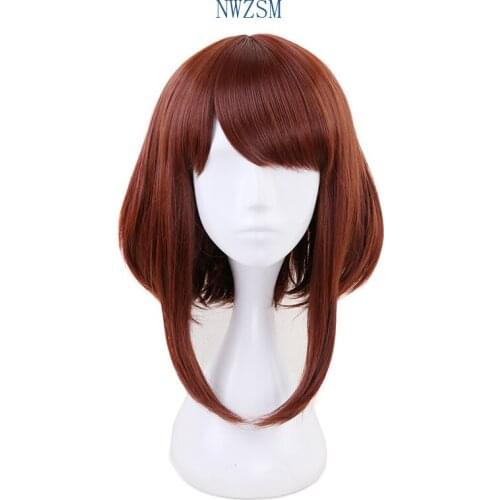 My Hero Academia OCHACO URARAKA Ochako Women Brown Short Wig Cosplay Costume Boku no Hero Academia Heat Resistant Hair Wigs