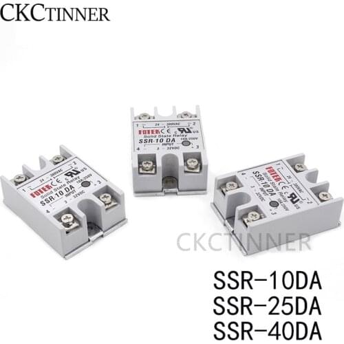 1pcs solid state relay SSR-25DA 25A SSR-10DA SSR-40DA 5-24VDC TO 24-380V AC SSR 25DA6-20mA