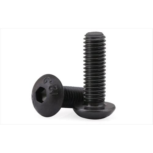 10pcs 5pcs 1pcs 5pcs Grade12.9 Button Head Screw DIN7380 M3 M4 M5 M6 M8 Hex Socket Round Button Head Screws