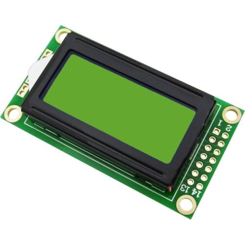 10pcs 8 x 2 LCD Module 0802 Character Display Screen blue or green/yellow LCD 0802