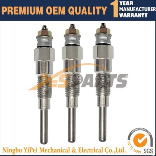 3PCS Glow Plug For Kubota D722 D902 D905 D1005 D1105 16851-65510 16851-65512