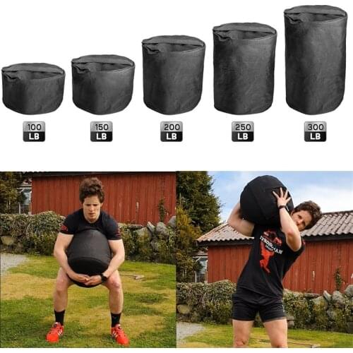 300lbs Garage Fit Sandbag Empty Heavy Duty Sandbags Training Equipment Cross-Training Exercise Workouts Weightlifting Sandbag
