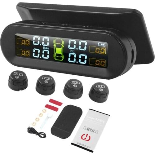 AU05 -Temperature Warning with 4 External Sensors Car Tyre Pressure Monitor Tire Pressure Monitoring System