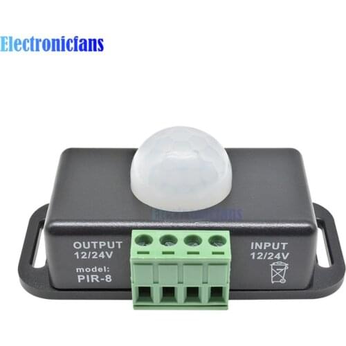 Automatic DC 12V-24V 8A Infrared PIR Motion Human Body Sensor Switch Control Controller For LED Light Stylish Adjust Board