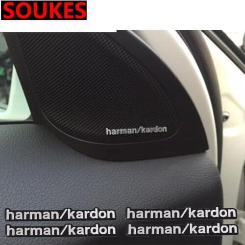 Car Audio Stickers Car-Styling For Harman/Kardon For BMW E46 E90 E60 E39 E53 Mercedes Benz W221 W176 VW Golf 5 6 7 Jetta MK5