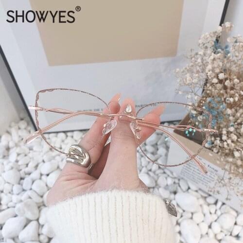 Big Size Eyeglasses Frame Women Blue Light Prescription Progressive Cat Eye Glasses Clear Computer Myopia Lentes Opticos 851