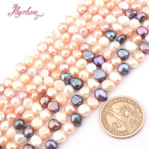 5-8mm Freeform Cultured Freshwater Pearl Beads Natural Stone Beads For DIY Necklace Bracelets Jewelry Making 33" Free Shipping