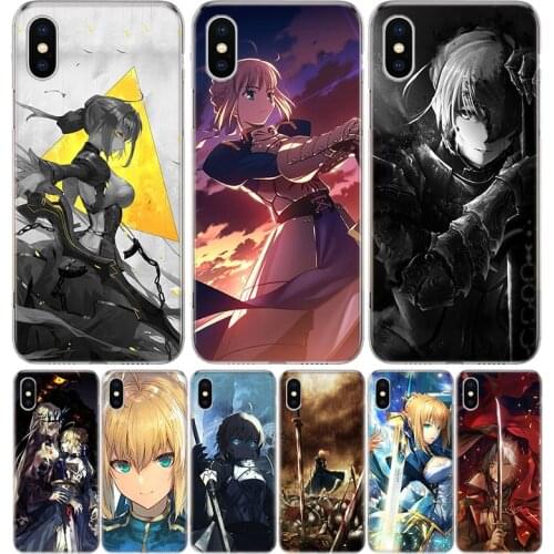 Anime Fate Zero Stay Night Saber Cover Phone Case For Iphone 11 12 Mini Pro 7 6 X 8 6S Plus XS MAX + XR 5S SE 10 9 Art TPU Coque