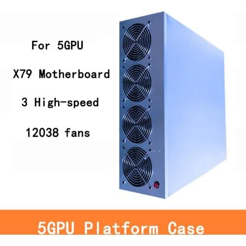 For X79 Motherboard 5 GPU 4 Fans server case frame mining rig house machine platform for X79 motherboard BTC ETH