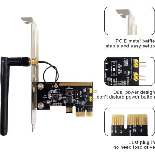 EWeLink WiFi Wireless Smart Switch Relay Module Mini PCI-e Desktop Switch Card Restart Switch Turn On/OFF PC Remote Control