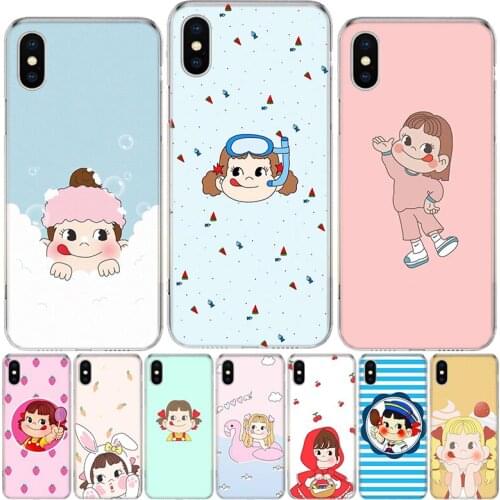 Peko Milky Boy Cute Phone Case For iphone 12 MIni 11Pro MAX XS 8 7 6 6S Plus X 5 5S SE XR SE 2020 Cover Shell Coque