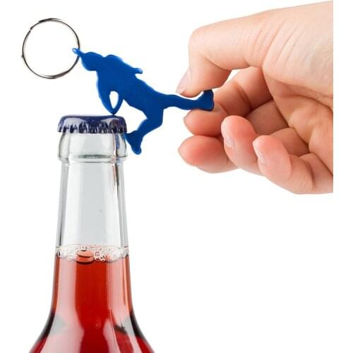 Munkees Aluminum Bottle Opener with Keyring Beer Running Portable Kitchen Accessories Party Drinking Tool Small Size Mini Sports