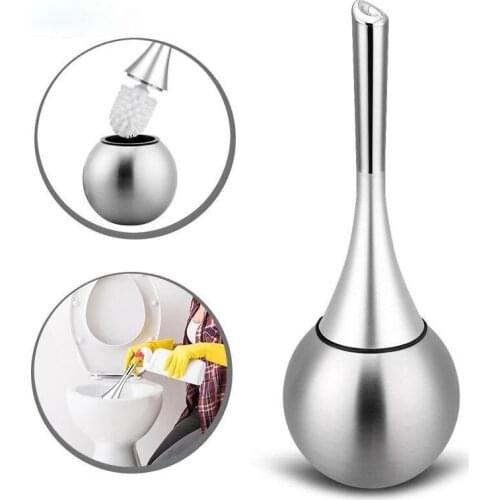 Bathroom Toilet Brush and Holder Set Floor-standing Base Cleaner Brush Tool for Toilet WC Scrub Brush Holder Bathroom Accessorie