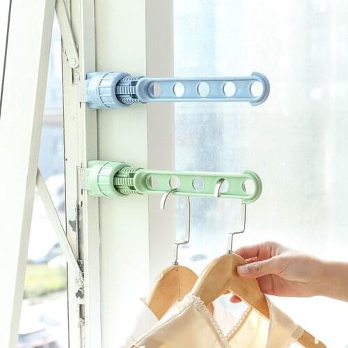 New Window Frame Hanger Clothesline Pole Clothes Hanger Rental Housing Dormitory Travel Artifact Drying Hanger Rod Wholesale