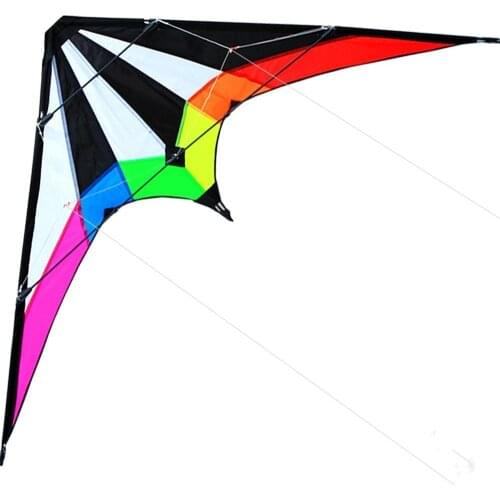 NEW Arrive 48 Inch Rainbow Professional Dual Line Stunt Kite With Handle And Line Good Flying Factory Outlet