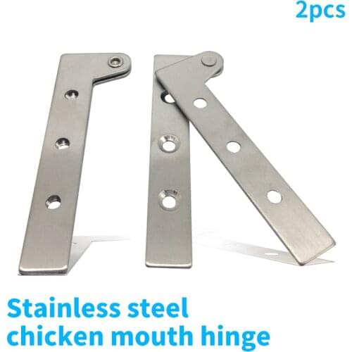 Stainless steel chicken mouth hinge upper and lower hinge, heaven and earth hinge door hinge 7-type door hinge, hidden hinge
