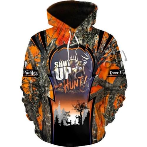 Fashion Animal Shutup Deer Hunting Colorful Men/women Tracksuit 3D Print Casual Hip Hop / Hoodie / Sweatshirt / Jacket / S-41