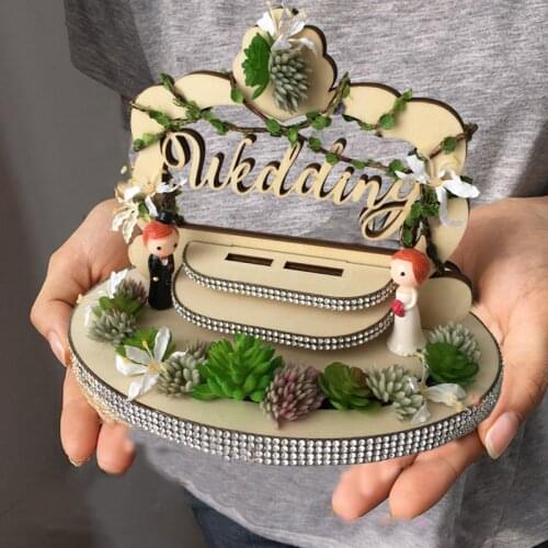 Discount Free shipping 1pcs customization perpsonal engagement marriage proposal wedding day Manual farmhouse style ring pillow