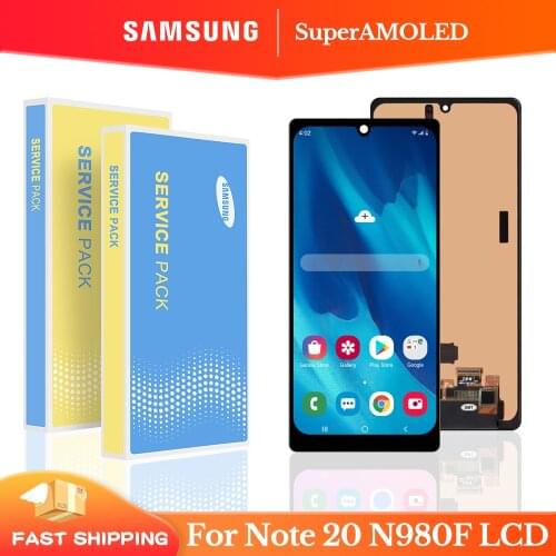 Super AMOLED Note20 LCD Display with Touch Screen Digitizer for Samsung Galaxy Note 20 N980 N980F SN980F/DS Repair Parts