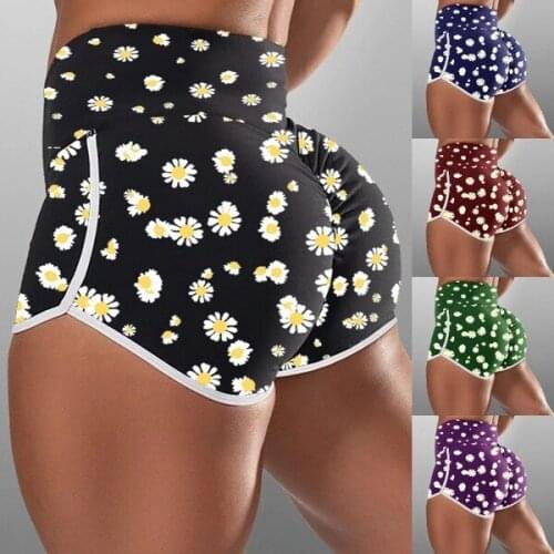 Ladies Hot High Waist Summer Printed Shorts Womens 2020 Sexy Reset Shorts Biker Elastic Waist Black