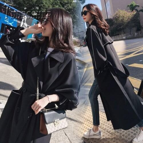 2019 Autumn Women Trench Korean Bf Style Chic Long Female Coat Overcoat