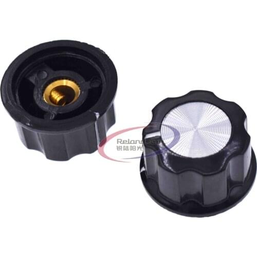 10pcs MF-A03 Potentiometer Knob Cap Inner 6.35mm 15x28mm Rotary Switch Bakelite Knob for RV24 3590S WHT118 WX050