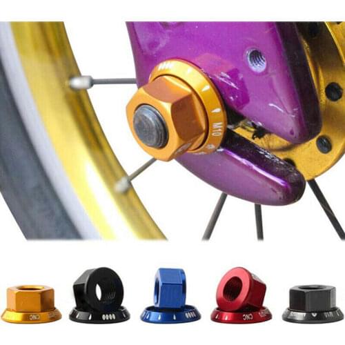 2pcs Bike M10 Hub Nut Flange Before Rear Wheel Lock Screw Aluminum Alloy Bolt MTB Road Bicycle