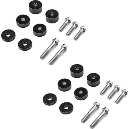 2x For Toyota 2005-2021 Tacomas With Captains Chairs 1/4" To 1-1/2" Spacers Lift Rear Of Front Seats CNC Aluminum Black