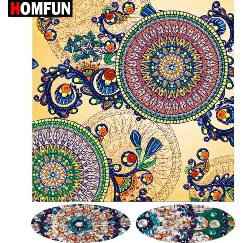 HOMFUN 5D Special Shaped Diamond 5D Flower Handicraft Needlework Rhinestone 3d Drill DIY Diamond Embroidery Gift 44x44cm