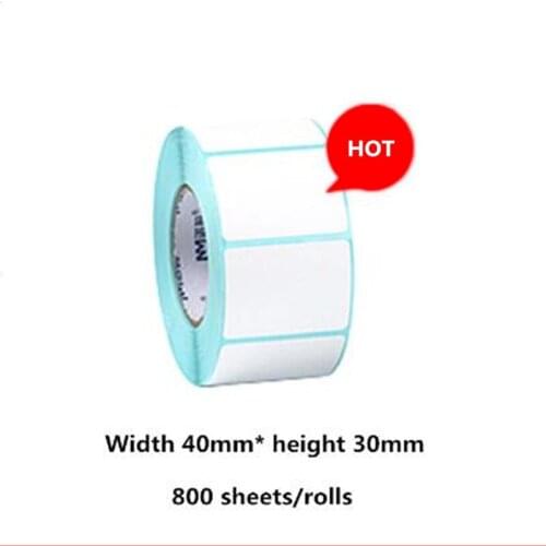 40*30*800 sheets thermal sticker label 100 rolls/box