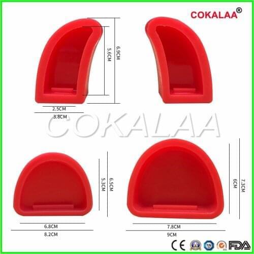 5pcs Dental Lab Silicone Rubber Base Moulds Plaster Gypsum Carving Model Former Base Molds Dental Material