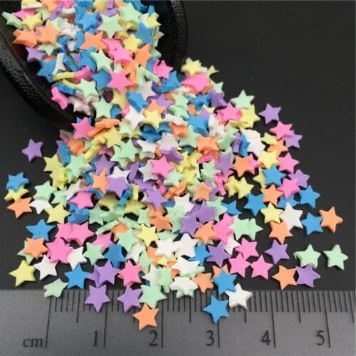 50g Star Mix Polymer Clay Sprinkle For Kids Diy ,Soft Clay For Craft Clay/Nail Art/Scrapbook Decoration DIY, Filler