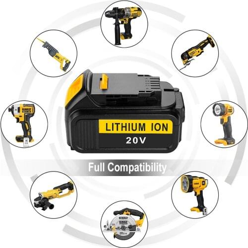 18V 4.0Ah MAX XR Battery Power Tool Replacement DeWalt DCB184 DCB181 DCB182 DCB200 20V 4A 18 v Battery L50 Lithium Battery