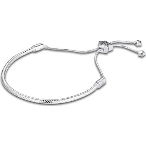 CKK Bracelet for women Pavé Star Slider Bracelet Pulseira Feminina Masculina Silver 925 Sterling jewelry Pulseras mujer men