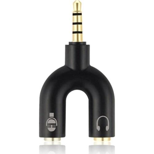 For Xbox One Adapter (TRRS) Headset Headphone Mic 2 to 1 Splitter for PS4 PC Laptop Ear Headset Headphone Audio Adapter
