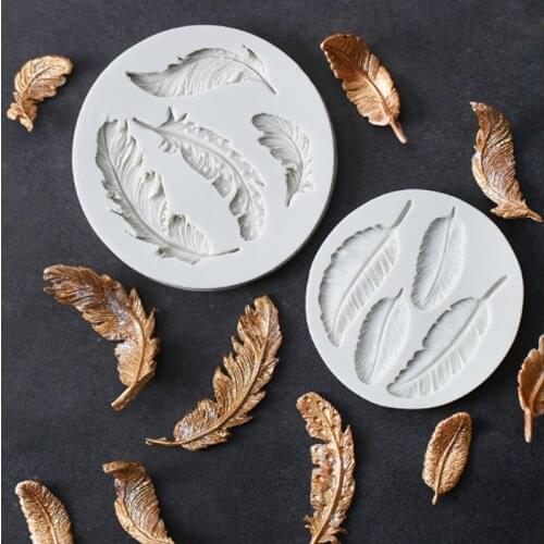 Angel Wing Feather Molds Fondant Cakes Decorating Tools Silicone Molds Sugarcraft Chocolate Baking Tools For Cakes Gumpaste Form