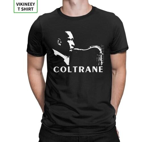 John Coltrane Saxophonist T-Shirts for Men Music Bebop Bop Saxophone Humorous Cotton Tees Crewneck Short Sleeve T Shirt 3XL