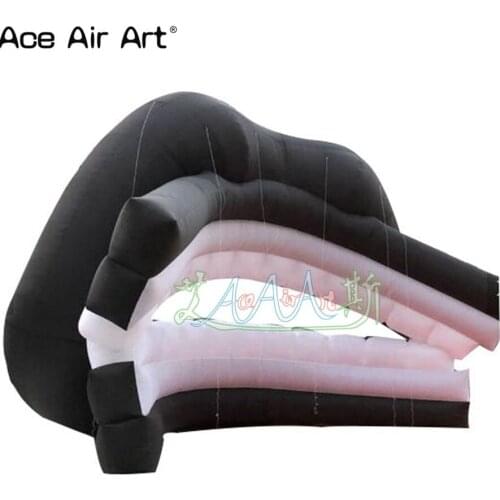 New design giant inflatable organ model ,black inflatable mouth with white tooth bar counter for sale