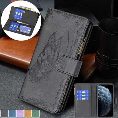 Zipper Leather Case For RedMi Note 10 10S 9S 9 Pro Max 9A 9C K40 K30S Wallet Card Cover For XiaoMi Poco F3 M3 X3 NFC Coque Etui