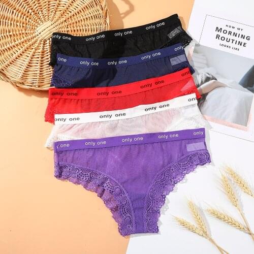 Lace Touch Seamless Hollow Out Original Design Low Waist Women Thong Female Fashion Solid Underpant Washable Comfortable G-Strin